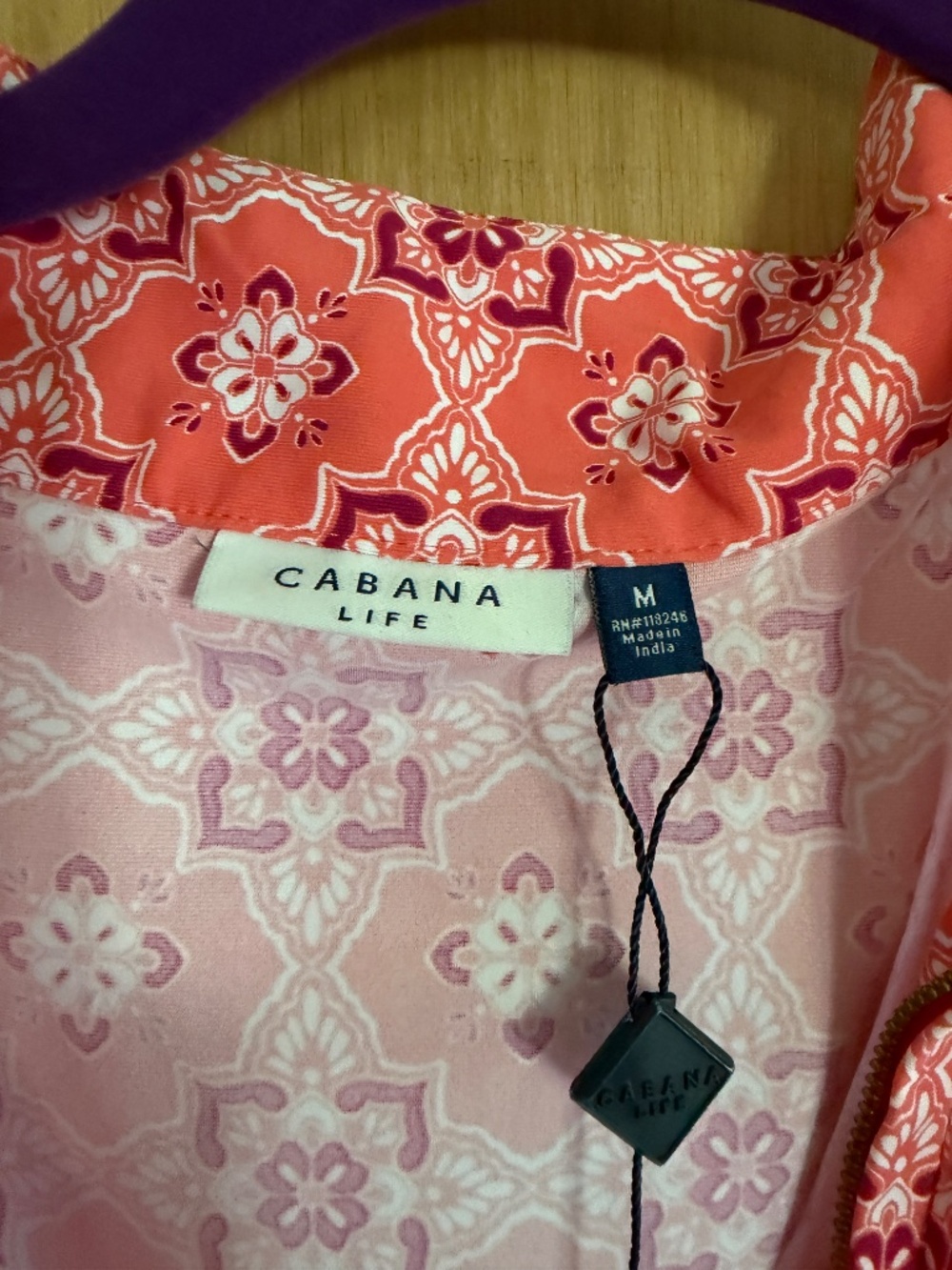 Tommy Bahama Cabana Life coral geo 1/2 sleeveless sport dress UPF 50 plus sun - Picture 2 of 3